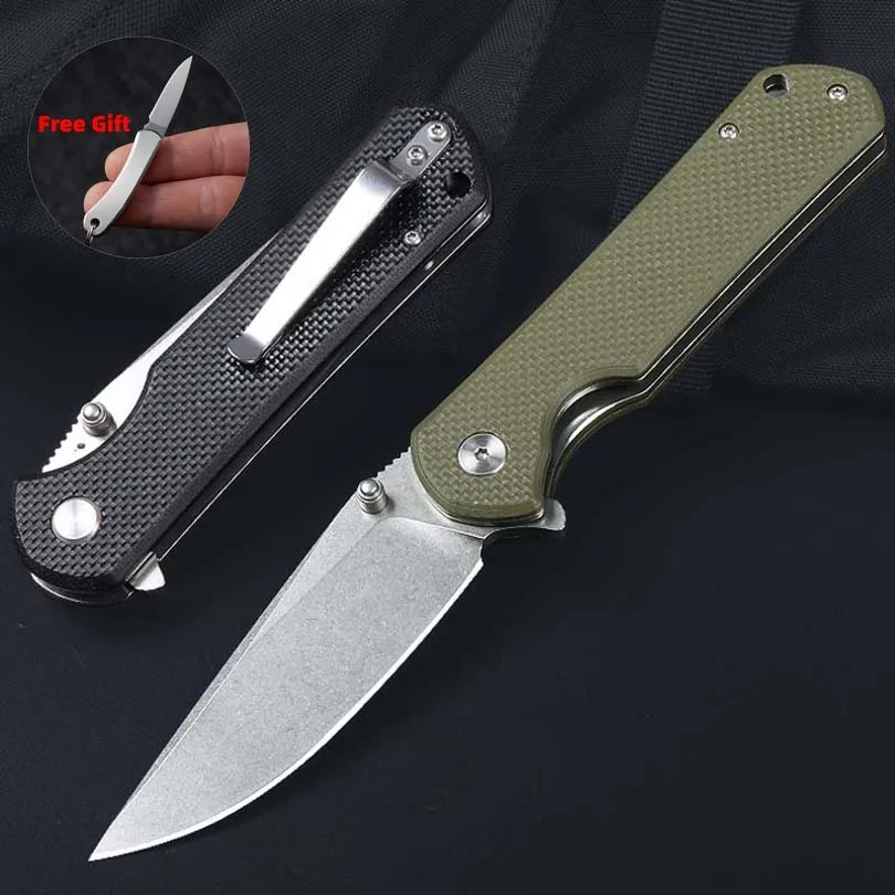 

58HRC портативные ножи ручной работы высокой твердости, уличные ножи для инструментов, стальные складные ножи 5CR13, ручка G10 с задним зажимом