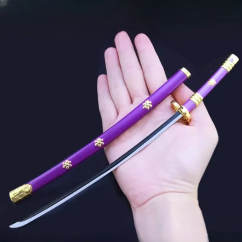 26Cm Een Pieca Roronoa Zoro Zwaard Wapen Sleutelhangers Anime Metalen Model Samurai Zwaard Wapen Model Sleutelhanger Decoratie Geschenken speelgoed