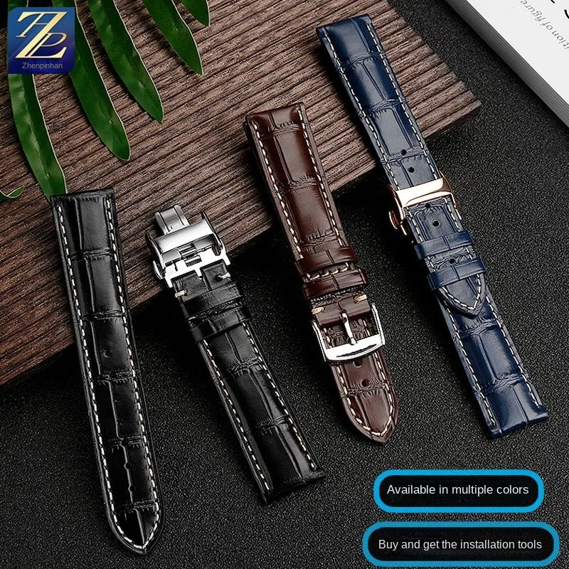 For Longines Masters Collection Strap Classic Replica Series L3 L4 L2.673/L2.628 Cowhide Leather Watchband Brown 19mm 20mm 21mm