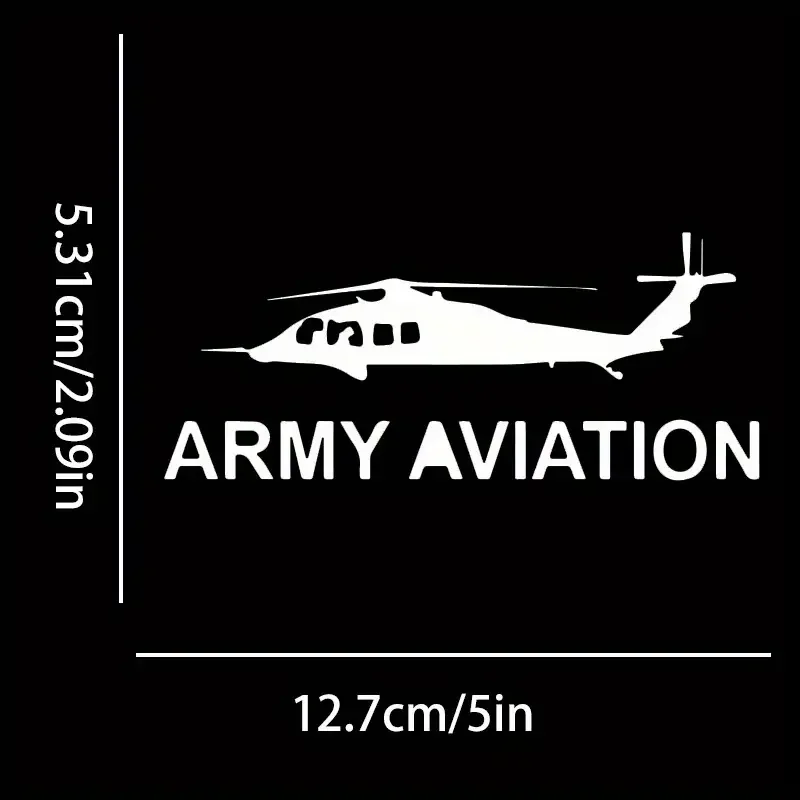 Army Aviation Helicopter Car Sticker Art Decal For Automobile Car Motorcycle Trucks Bumper Windows Laptop Self-adhesive Vinyl De