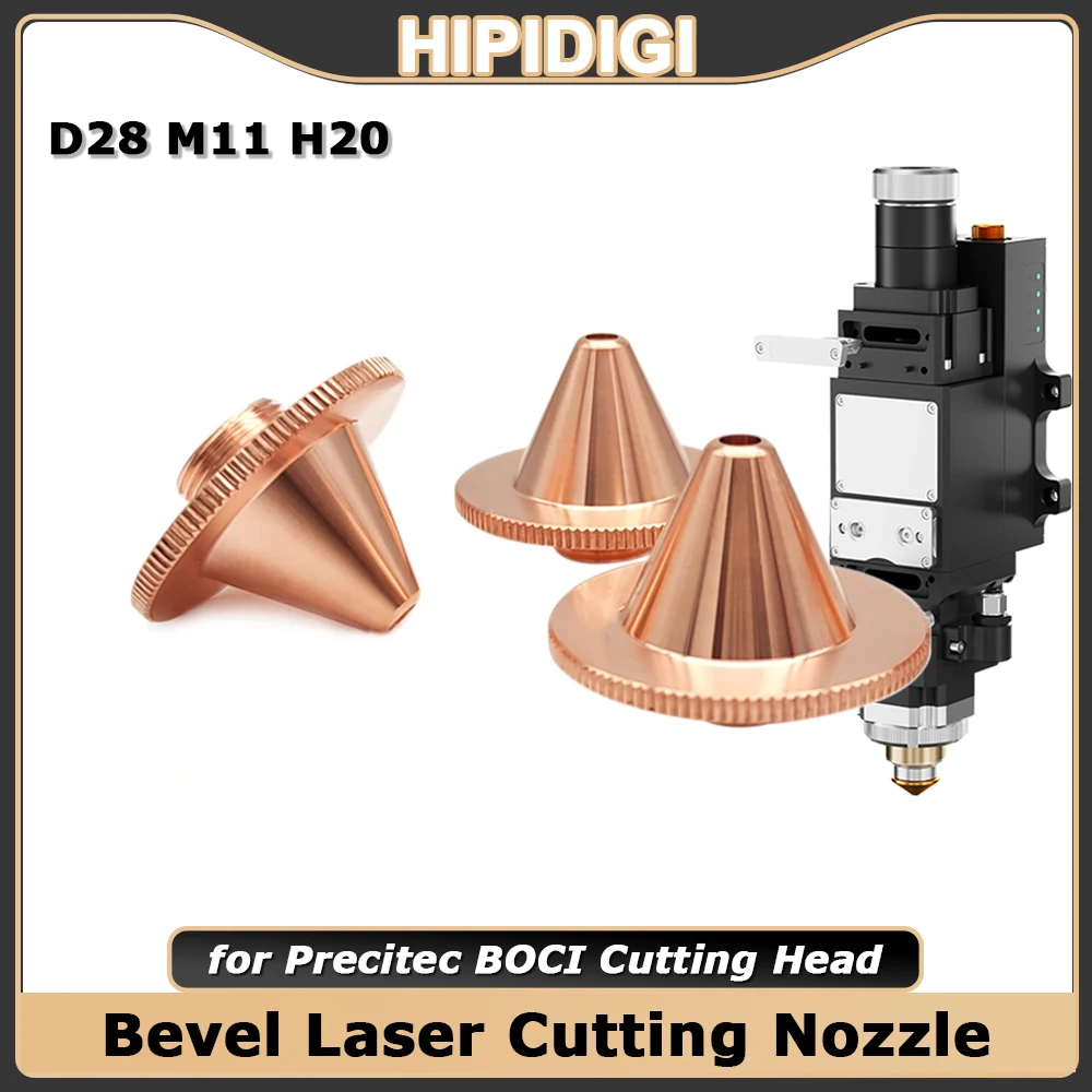 

3D Bevel Laser Cutting Nozzle D28 M11 H20 Caliber 1.4 1.8 2.0 2.5 3.0 High Speed for Precitec BOCI Fiber Laser Cutting Head