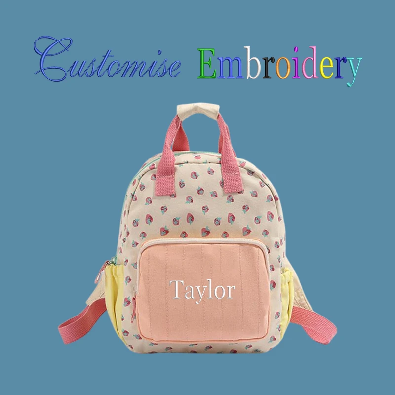 Embroidery Custom, Dopamine Backpack, for School, Holidays, Camping, Picnics, Etc. Gifts: Halloween, Christmas, Birthdays, Etc.