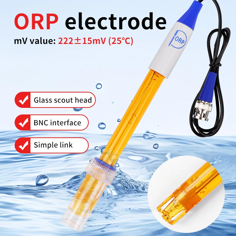 PH/ORP Composite Electrode Probe BNC Connector ORP Replacement Sensor PH Probe for Laboratory Aquarium Hydroponic