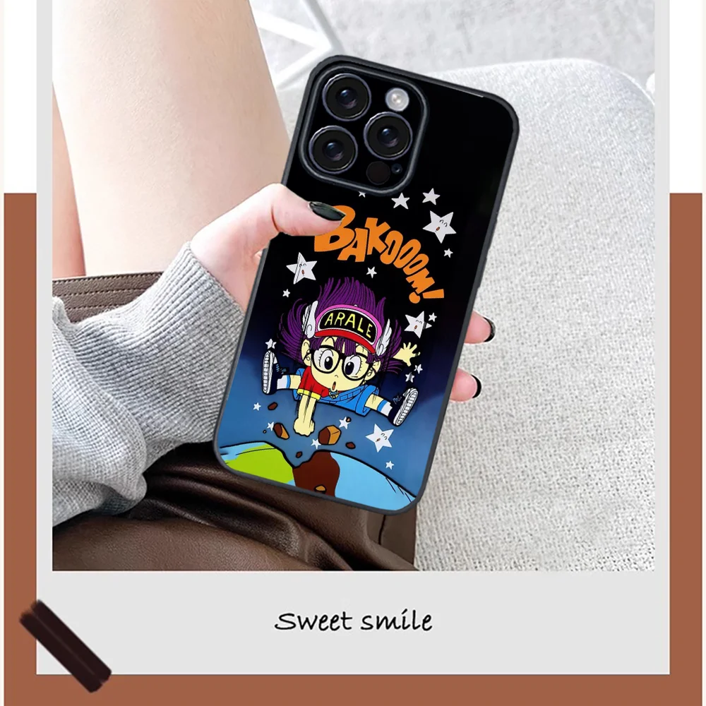 Cartoon Dr Slump Arale Phone Case For iPhone 16 15 14 13 12 11 PRO MAX PLUS Mini TPU Soft to  Skin-friendly case