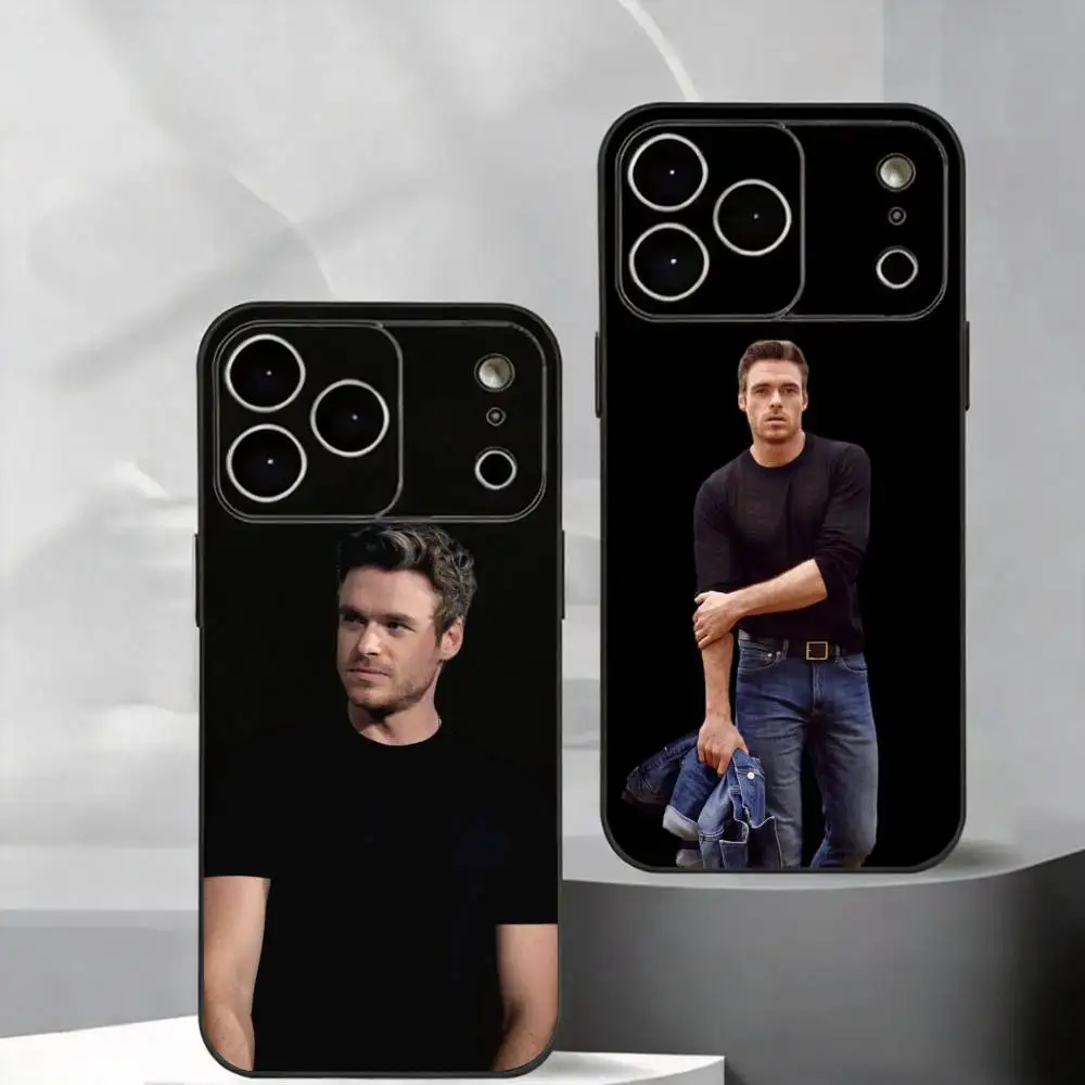 Capa de Telefone Impressa em TPU à Prova de Quebra Richard Madden para iPhone 11/12/13/14/15/16/17 Plus, Pro, Pro Max e Air