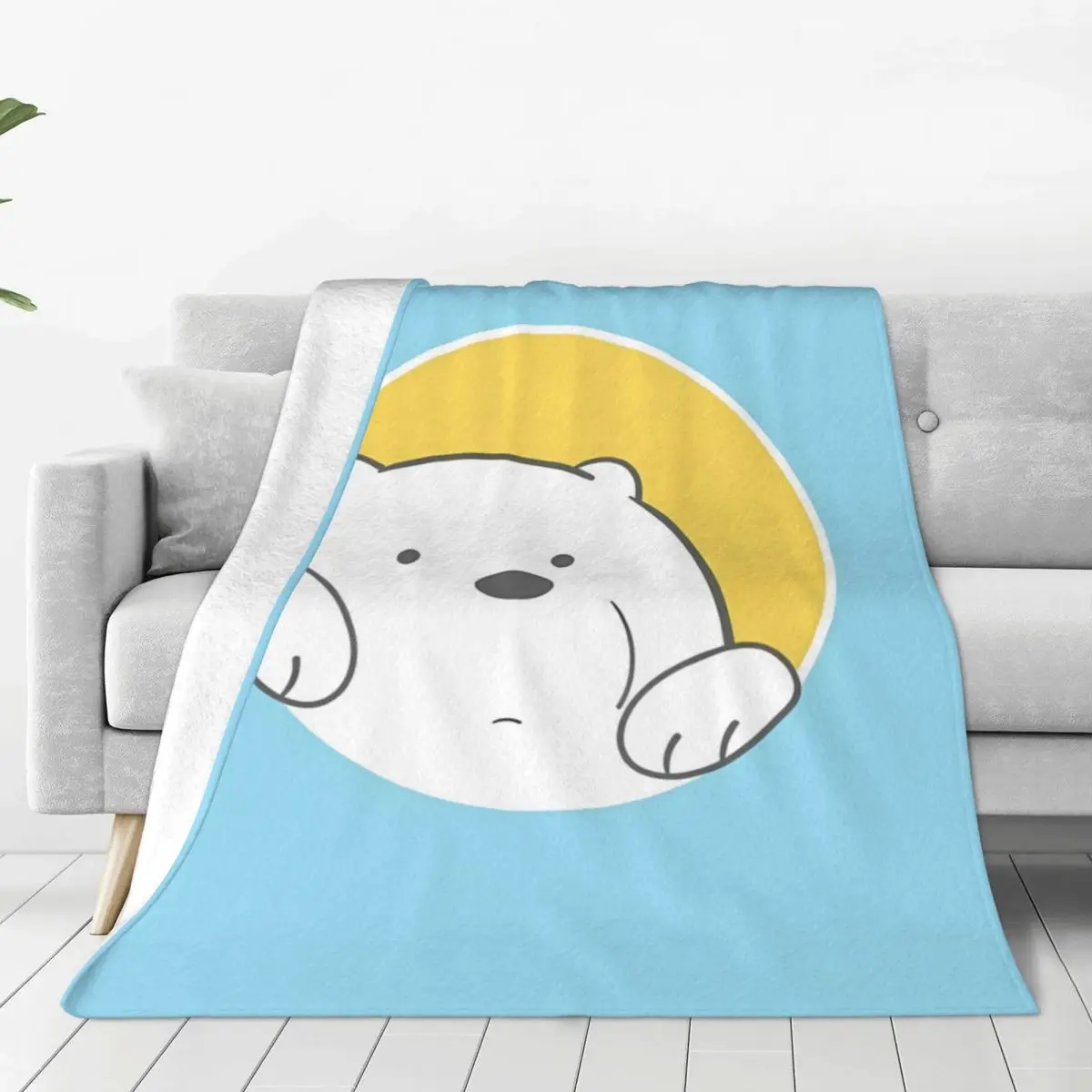 We Bare Bears Blanket Quality Warm Soft Throw Blanket Winter Decorative Living Room Aesthetic Bedspread