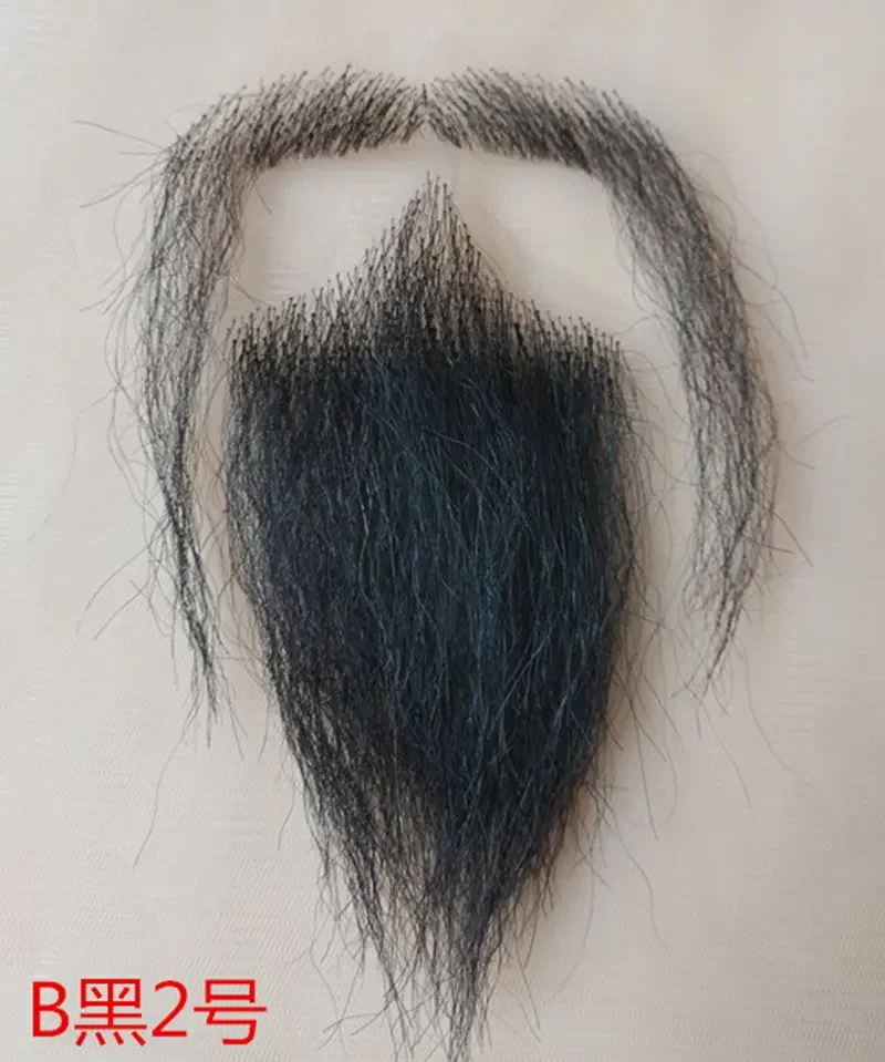 Aangepaste handgemaakte anime cosplay accessoires zwart wit sikje baard film partij Halloween kerst spel cosplay prop