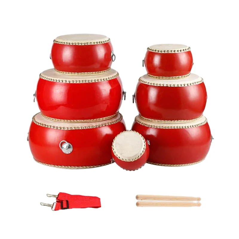 Cowhide Snare Drum Performance Drum with Drumsticks Children Music Toys Musical Education Percussion Instrument Kit 3-9inch