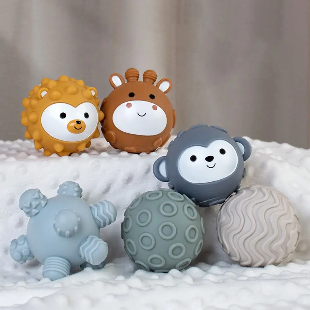 Animal Shapes Toddler Textured Multi-Sensory Toys Sensory Exploration Small Sensory Textured Squeeze Ball Stacked Circle