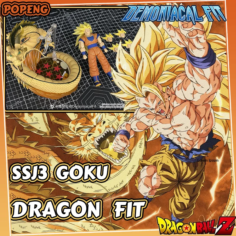 

Demoniacal Dragon Ball SSJ3 Goku Figure Fit Dragon Fist Son Goku Action Figure 3.0 Body 6 Inch Anime Figurine Collectible Toy