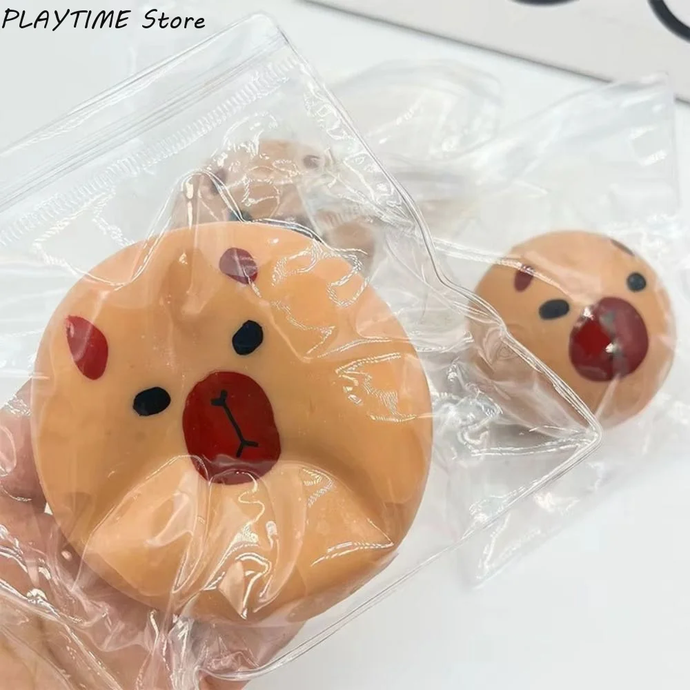 Creative Cute Small Capybara Squeeze Toys Super Soft Pinch Slow Rebound Balls TPR Animal Fidget Sensory Toys Children Gifts