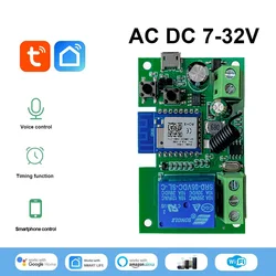 AC 7-32V Tuya Smart Wifi Motor Switch Module 1CH AC/DC USB 5V 12V 32V RF433 Radio Remote Control Inching Relay for Alexa Google