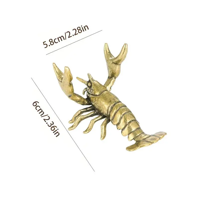 Vintage Brass Animal Pen Holder Ornament Lobster Scorpion Shape Non-slip Desktop Stationery Organizer for Home Office