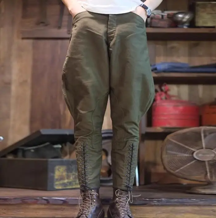 

Vintage Riding Breeches Men Green Pants US Trouser