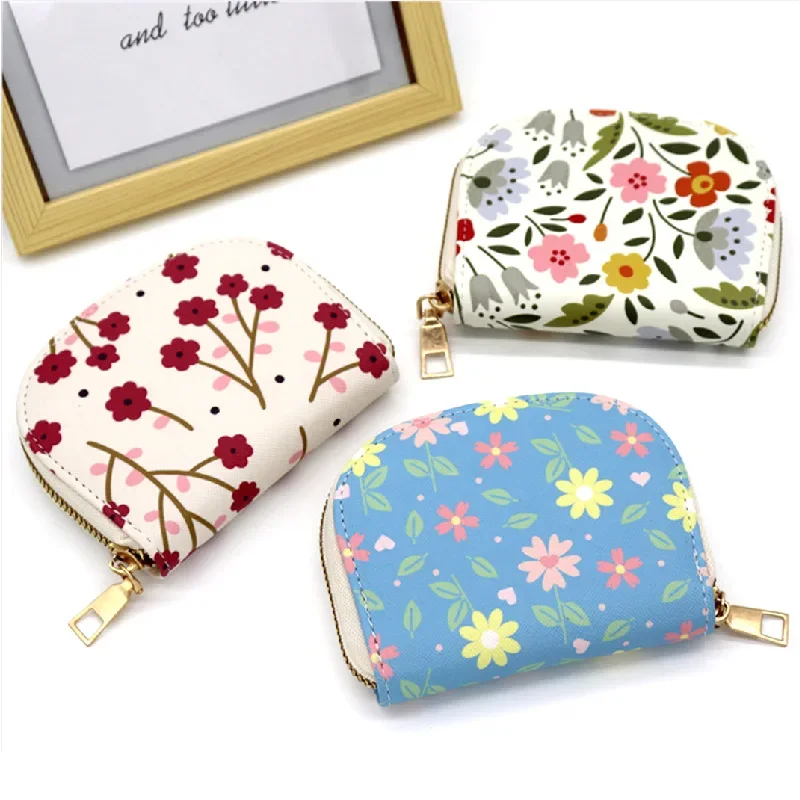 New Korean Printed Card Bag Multi-card Large Capacity Cute Small Fresh Purse Female Credit Card Cover