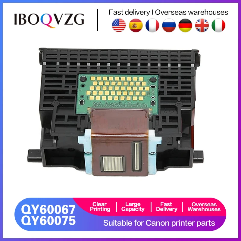 

IBOQVZG Replacement Printer Print Head QY6-0067 QY60067 0075 For Canon Ip4500 MP610 MP810 IP5300 MX850 Printer Printhead