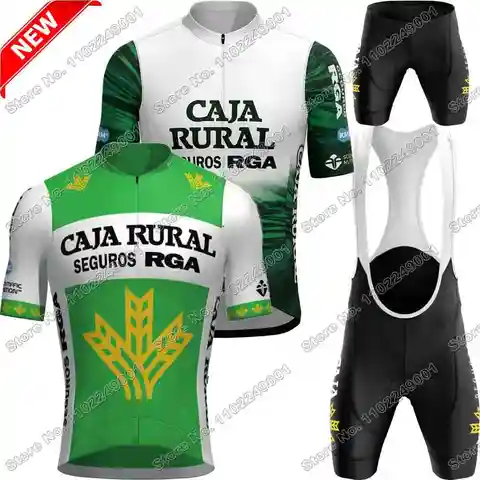 2026 Team Caja Rural Cycling Jersey Set Men Summer Cycling Clothing Spain Cyclocross Road Bike Shirts Suit Bicycle Bib Shorts