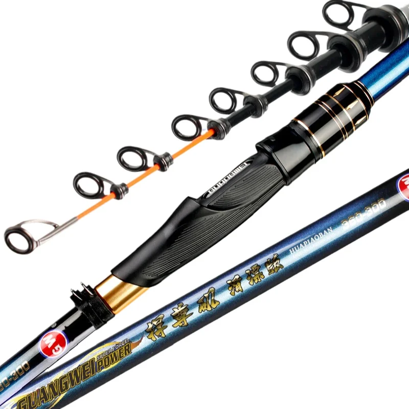 Guangwei-Rock Fishing Rod Carbon Ultra Light All Water Universal Set Large Guide Ring Sliding Float Positioning Fishing Rod