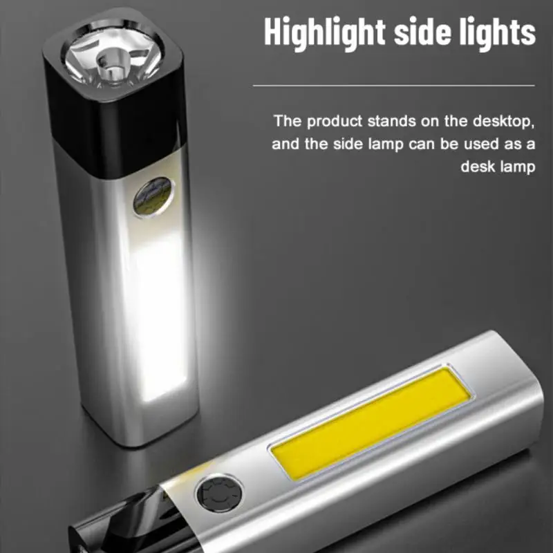 1 ~ 10 Stuks Zaklamp Met Usb Opladen Zeer Sterk Zaklamp Licht Led Hunting Ingebouwde Batterij Flash