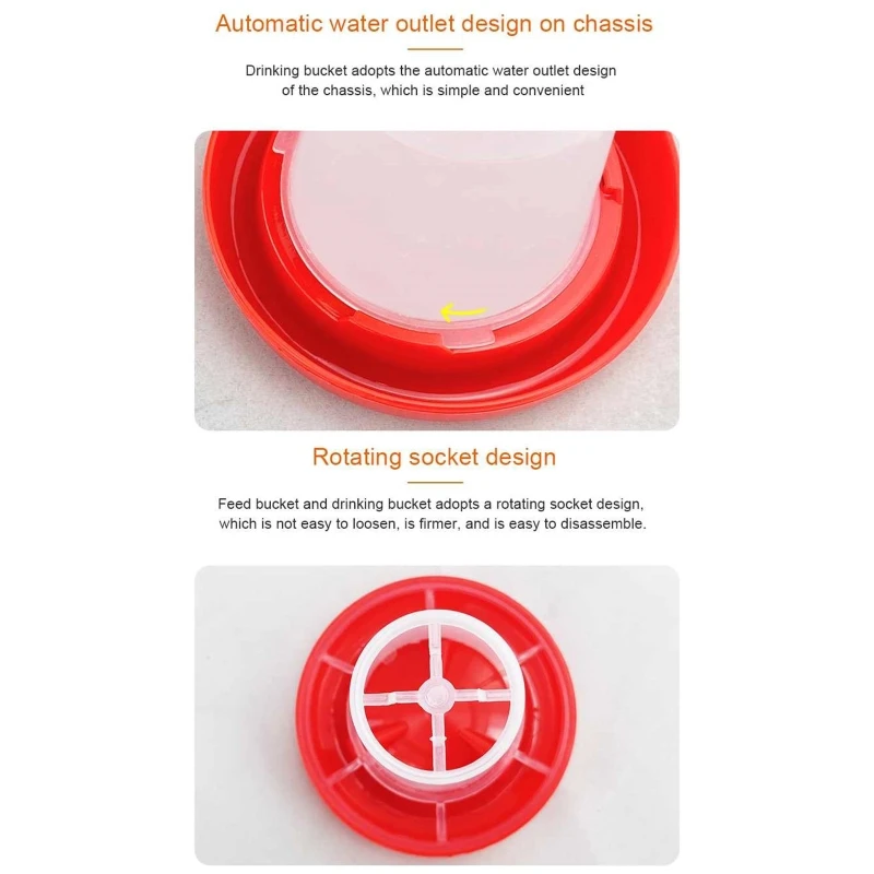 Chick Feeder Waterer พลาสติกทนทานแรงโน้มถ่วง Feeding น้ำขนาดเล็ก Jar เครื่องจ่ายอาหารสำหรับนกสัตว์ปีก Dropship