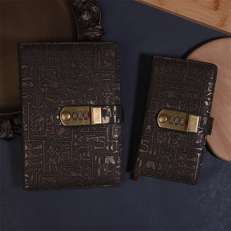 200 Pagina 'S A5a6 Code Met Slot Dagboek Blocnote Agenda Planner Retro Notebook Eenvoudig Hand Accountboek Tijdschrift