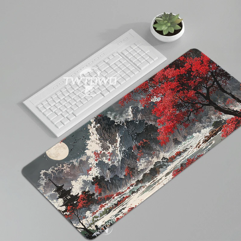 Anime Sakura Flower Cherry Blossom printon demand Computer HD Home Mousepad XXL keyboard pad Non-Slip Soft Carpet Computer