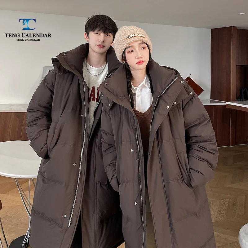 Winter Down Jacket, Korean Version Men's and Women's Ultra Thick Long Warm and Loose Extreme Cold Jacket, 2025 New Model