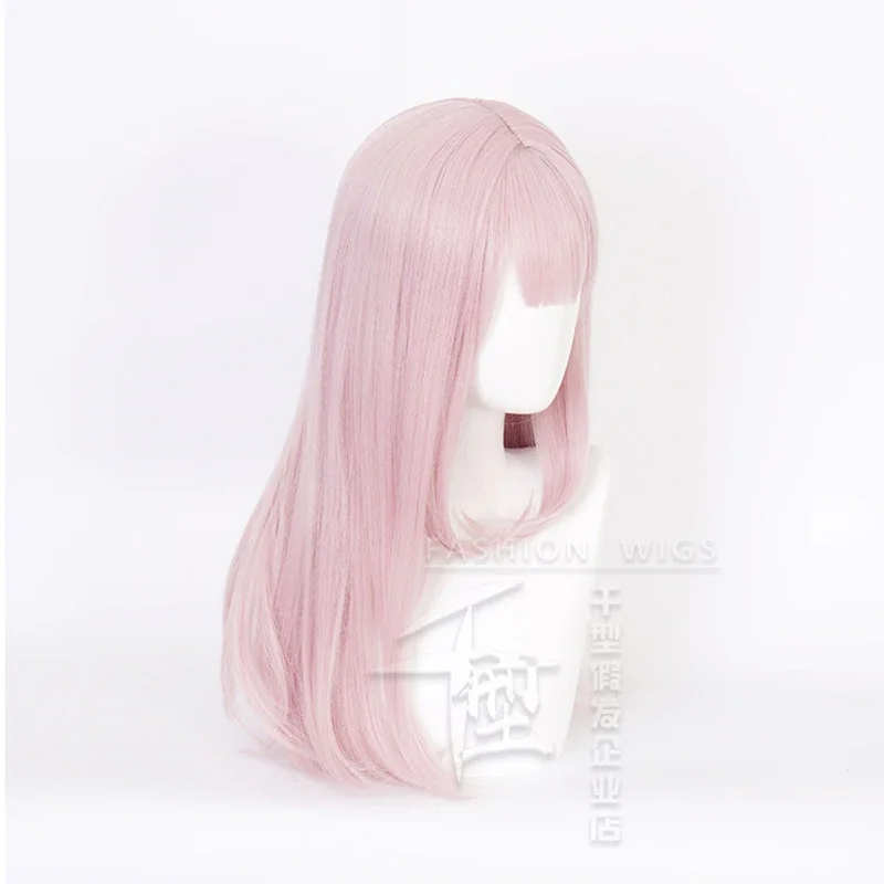 Fujiwara Chika 55cm pink long curls wig Anime Kaguya-sama:Love is War heat resistant hair cosplay costume wigs + wig cap