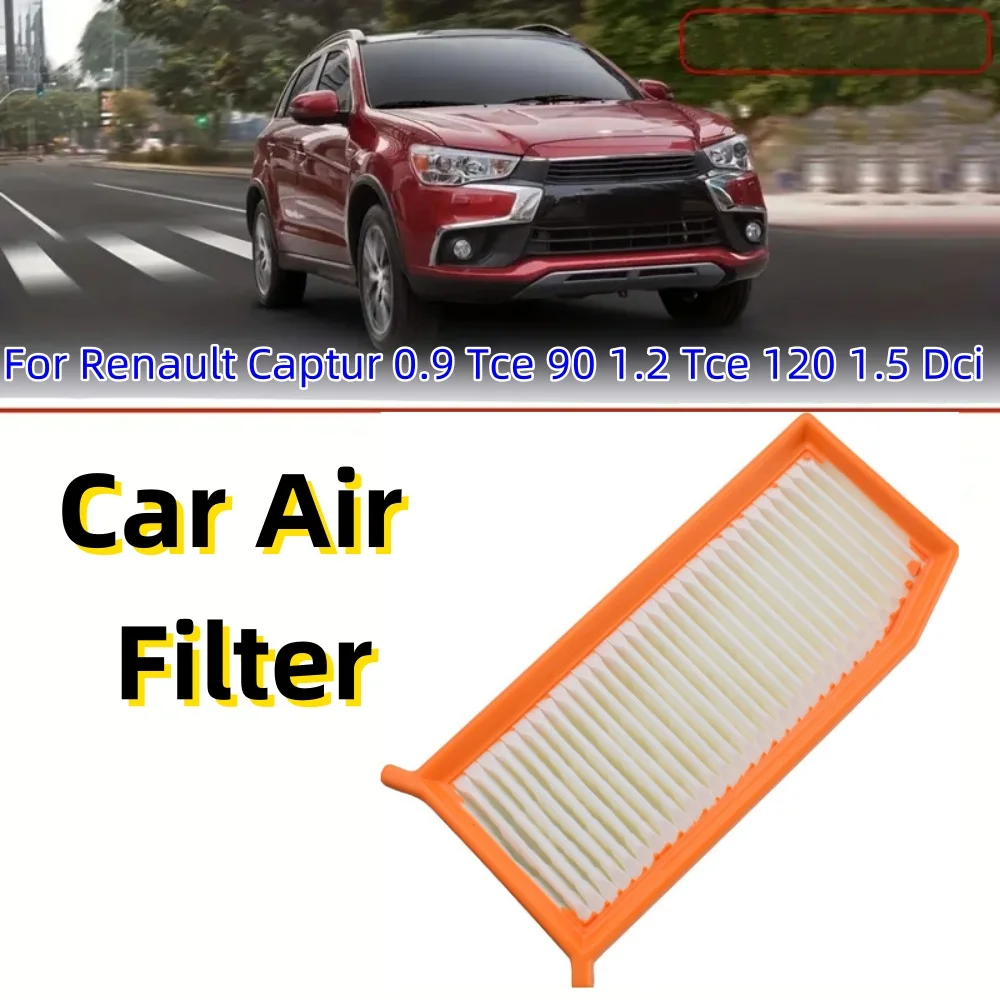 1 قطعة فلتر الهواء يناسب رينو كابتور 0.9 Tce 90 1.2 Tce 120 1.5 Dci 165467674R 165469843R فلتر هواء السيارة عالي الكفاءة #1