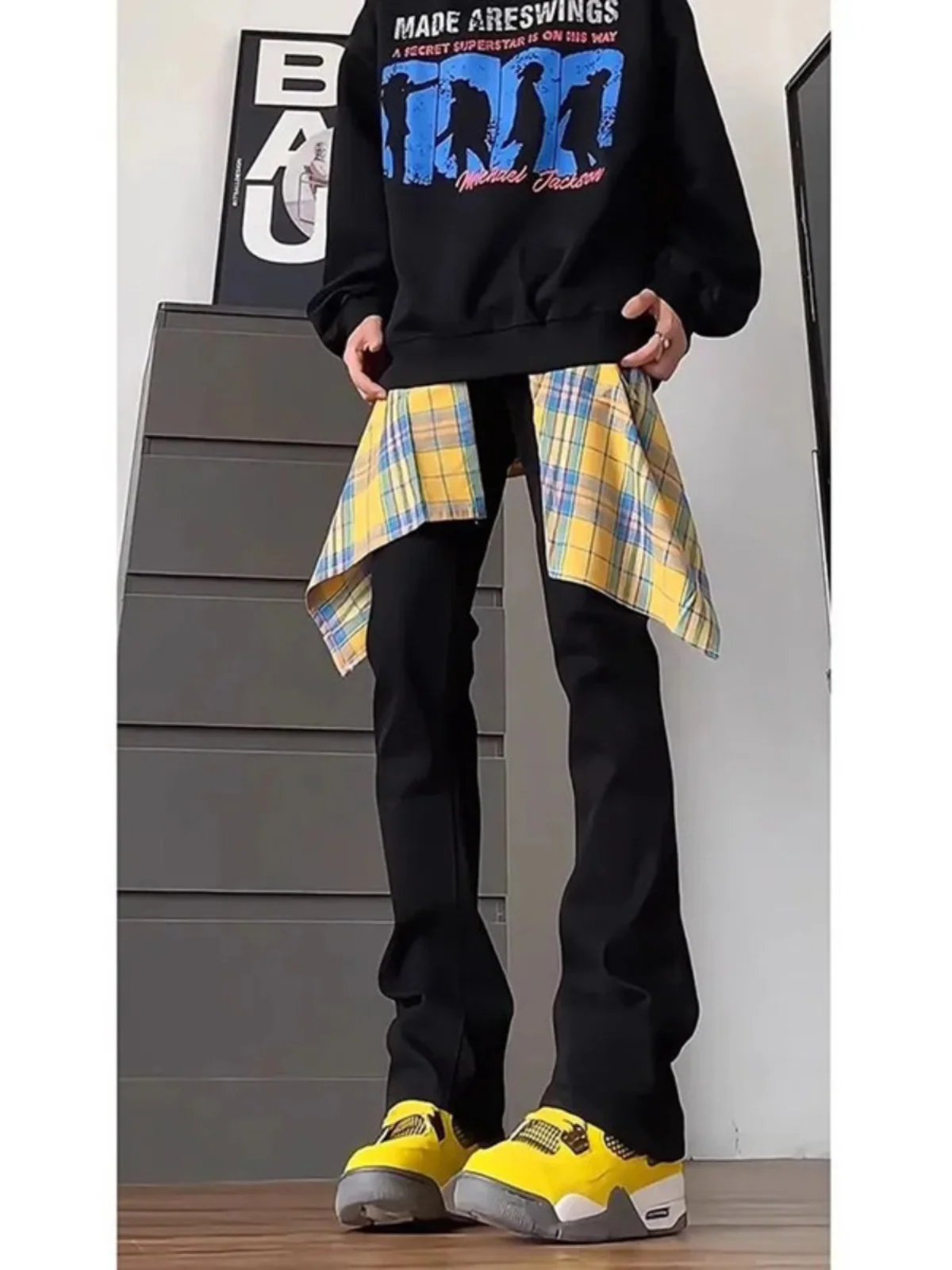 

Мужские джинсы Cleanfit удлиненные, прямого кроя, свободные, в американском стиле, для молодежи, модные джинсовые брюки