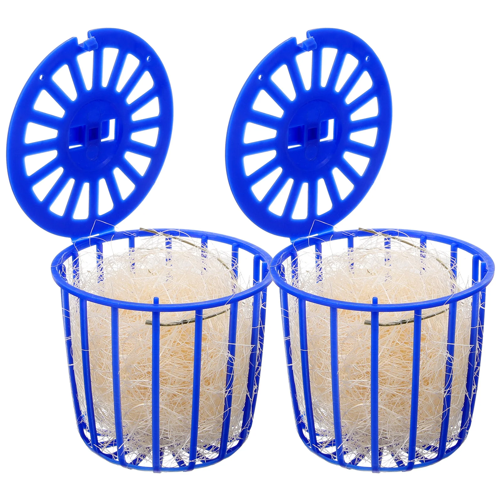 

2 Pcs Bird's Nest Toy Breeding Basket Plastic Hatching Silk Canary Pan Hanging Cage Pigeon Bowl Parrot Hideaway Shelter