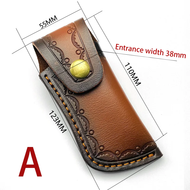 1piece Cow Leather Material Folding Knife Sheath Scabbard Cover for Swiss Knives Multifunctional Cowhide Outdoor Portable Case