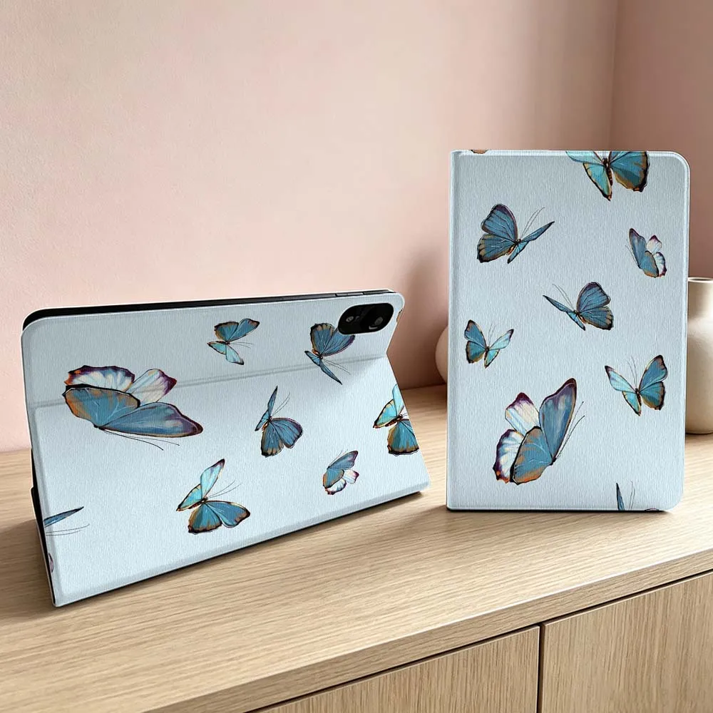 

Blue Butterfly Pattern For Xiaomi Redmi Mi Pad 8 7 6 5 4 2 SE K Pro Max Ultra Poco Pad Inch Tablet Case Soft
