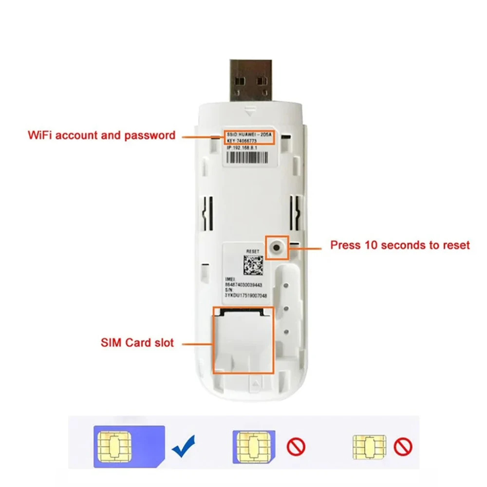 Imagem -04 - Wingle Lte 4g Modem Usb Dongle Móvel Wifi pk E8372h320153 Zte Mf79 Desbloqueado Huawei-e8372