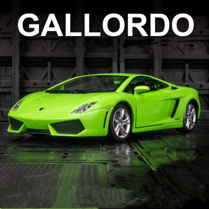 1/24 Lamborghini Gallardo Alloy Sports Car Model Diecast Metal Toy Racing Model Simulation Sound Light Collection Childrens Gift