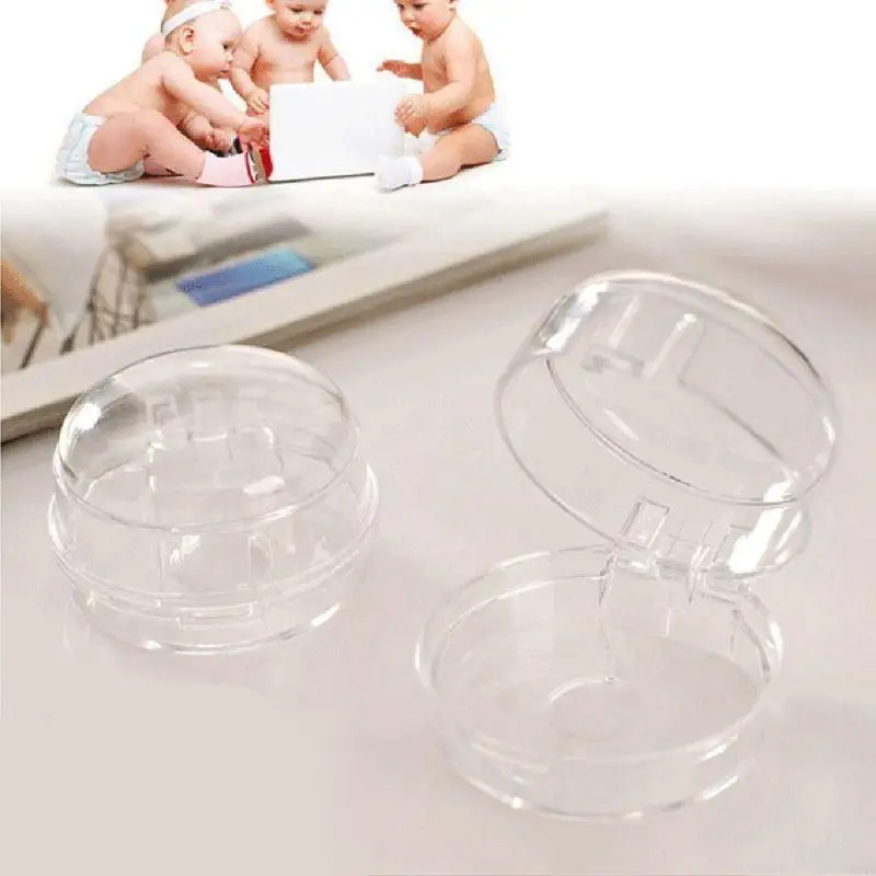 

N84E Transparent Baby Proof Safety Children Kitchen Stove Gas Knob Covers Kid Proofing (Set of 6) Babies and Pets Proof KIDS
