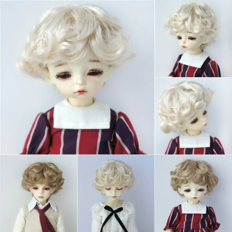 

JD458 Short Boy cut curlys Synthetic Mohair Doll Wigs 1/6 1/4 YOSD MSD BJD Hair