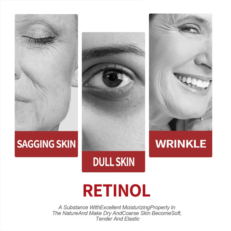 Retinol Wrinkle Removing Cream Anti Aging Firming Lifting Fade Fine Lines Whitening Moisturizing Brightening Skin Care Cosmetic