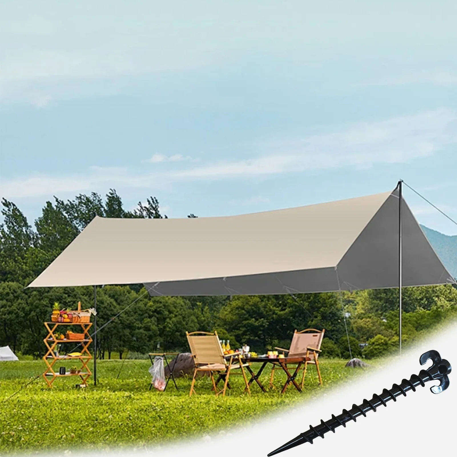 5/10/20 Stück Zeltheringe, robuste Bodenanker mit hervorragender Haltekraft, geeignet für Regenplanen, Wandern, Gartenarbeit – Detail 2