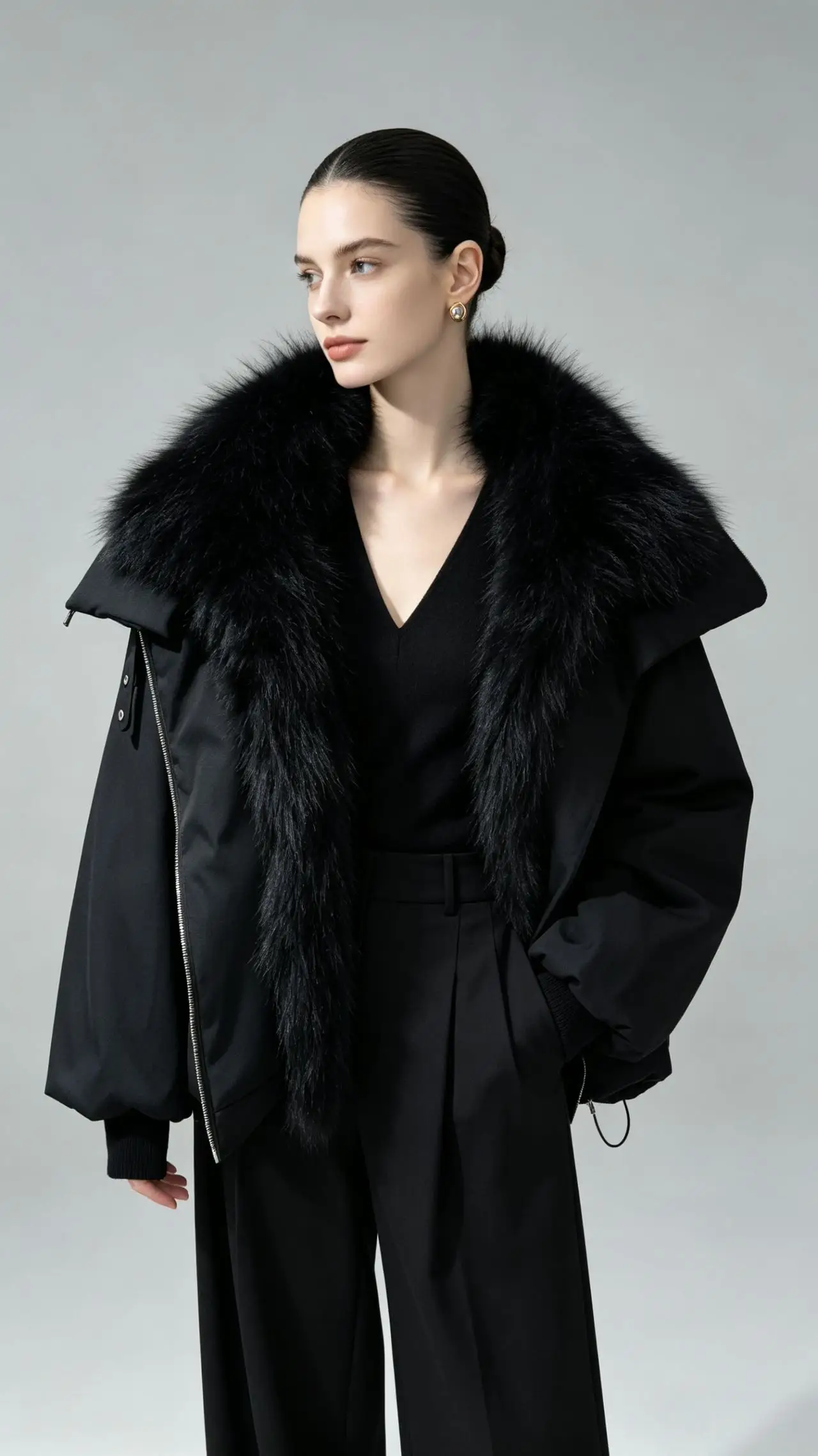 Lagabogy 2026 New Winter Jacket Women Large Real Fox Fur Collar Puffer Jacket Loose Warm Parkas Female 90% White Duck Down Coats