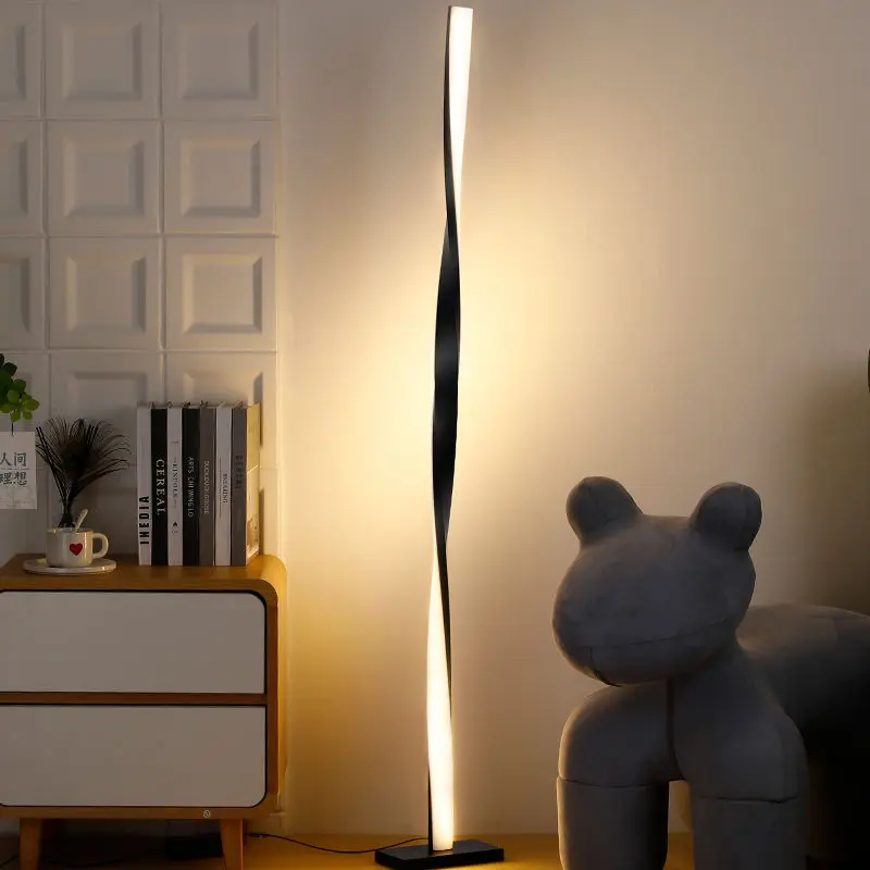 

Modern Minimalist Long Strip Floor Lamp for Living Room Bedroom and Sofa Side Standing Lamp Interior Lighting Hanging Fixture