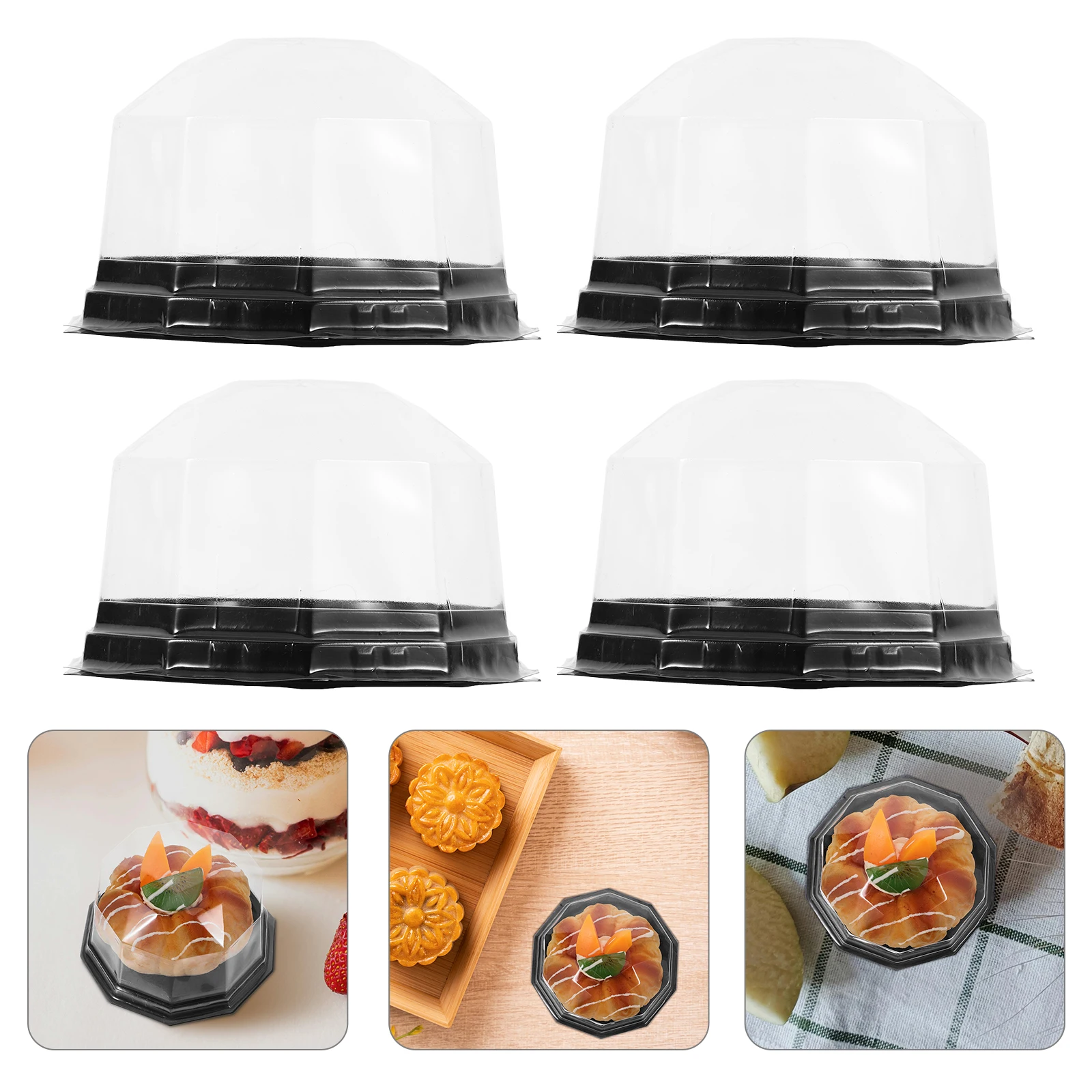 

100 pcs Cake Boxes Disposable Food Containers Mousse Holder Party Favor Elegant Diamond Shape Safe NonToxic