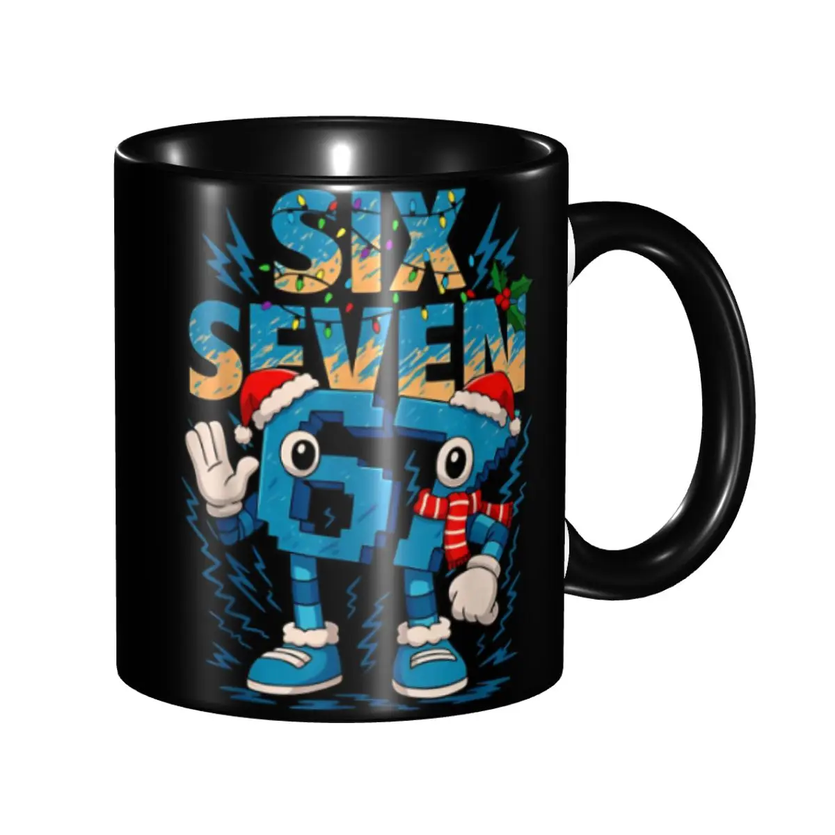 

Kids Meme 67 Six Seven 6 7 Italian Brainrot Christmas Gift Mugs for Women Men Kawaii Coffee Cup Healing Present for Home