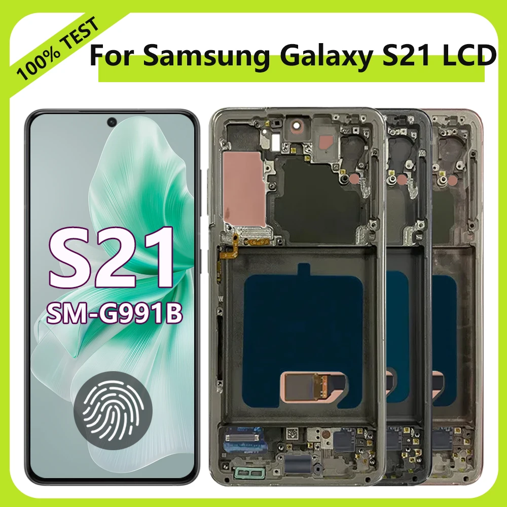 Super AMOLED S21 5G LCD Display Screen For Samsung Galaxy S21 5G SM-G991B/DS G991U G991N LCD Display with Touch Screen Digitizer