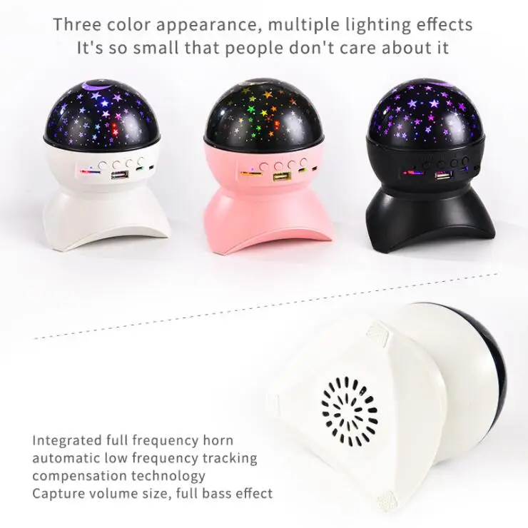 Star Projector Aurora Borealis Home LED Starry Star Night Light proiettore musicale con telecomando