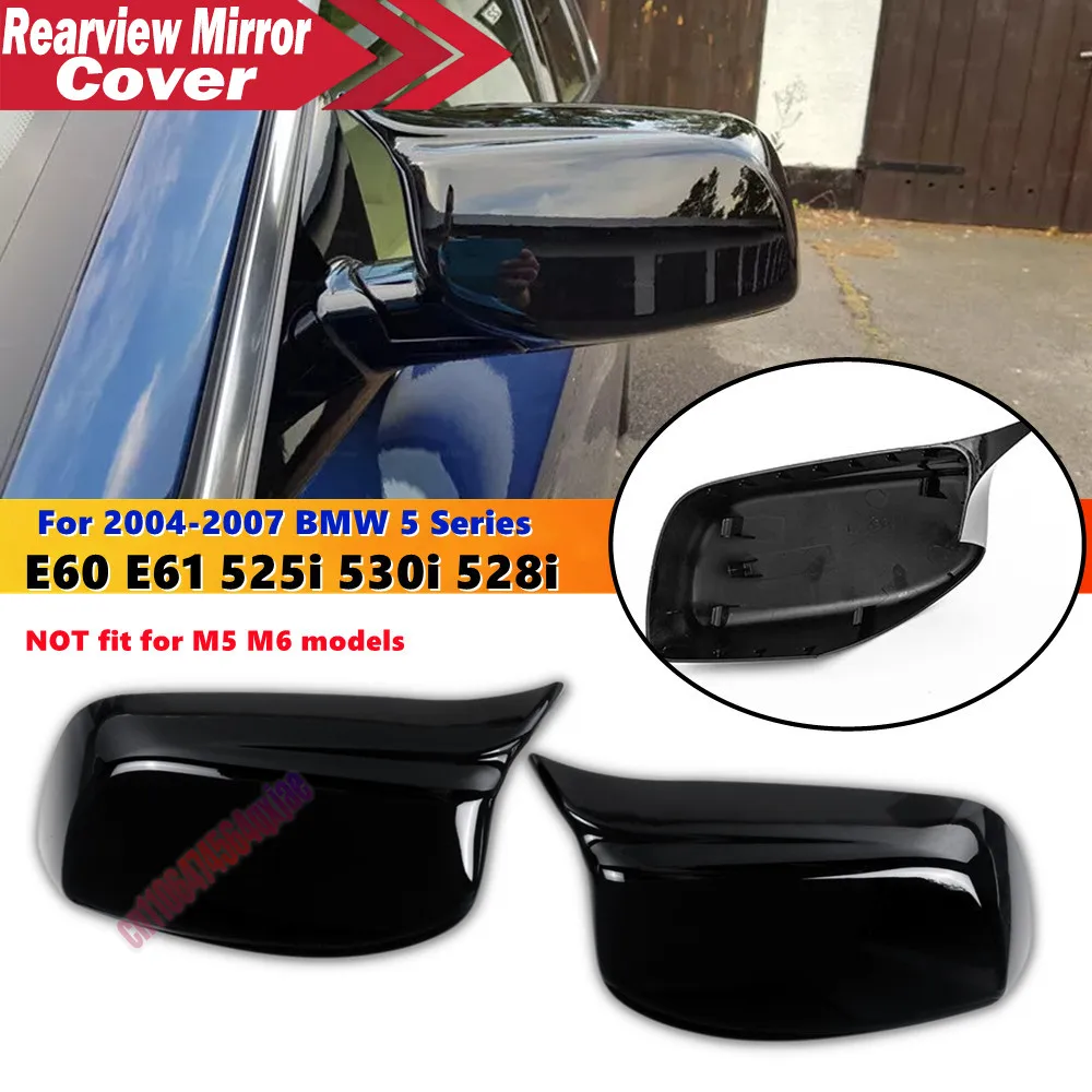 For BMW 5 Series E60 E61 528i 530i 525i 2004-2007 Car Rearview Side Mirror Cover Wing Cap Exterior Door Trim Replacement Parts