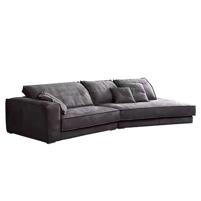 Budapest sofa special-shaped oblique concubine all-leather cowhide Italian minimalist light luxury apartment living room down