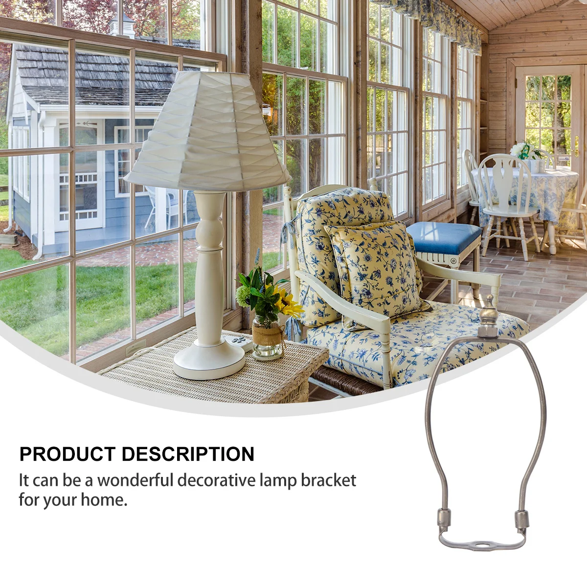 

1Pcs Stable Horn Lamp Bracket Not Easy to Deform Table Floor Lampshade Holder 7 Inch Bronze Lamp Harp Holder Horn Light Bracket