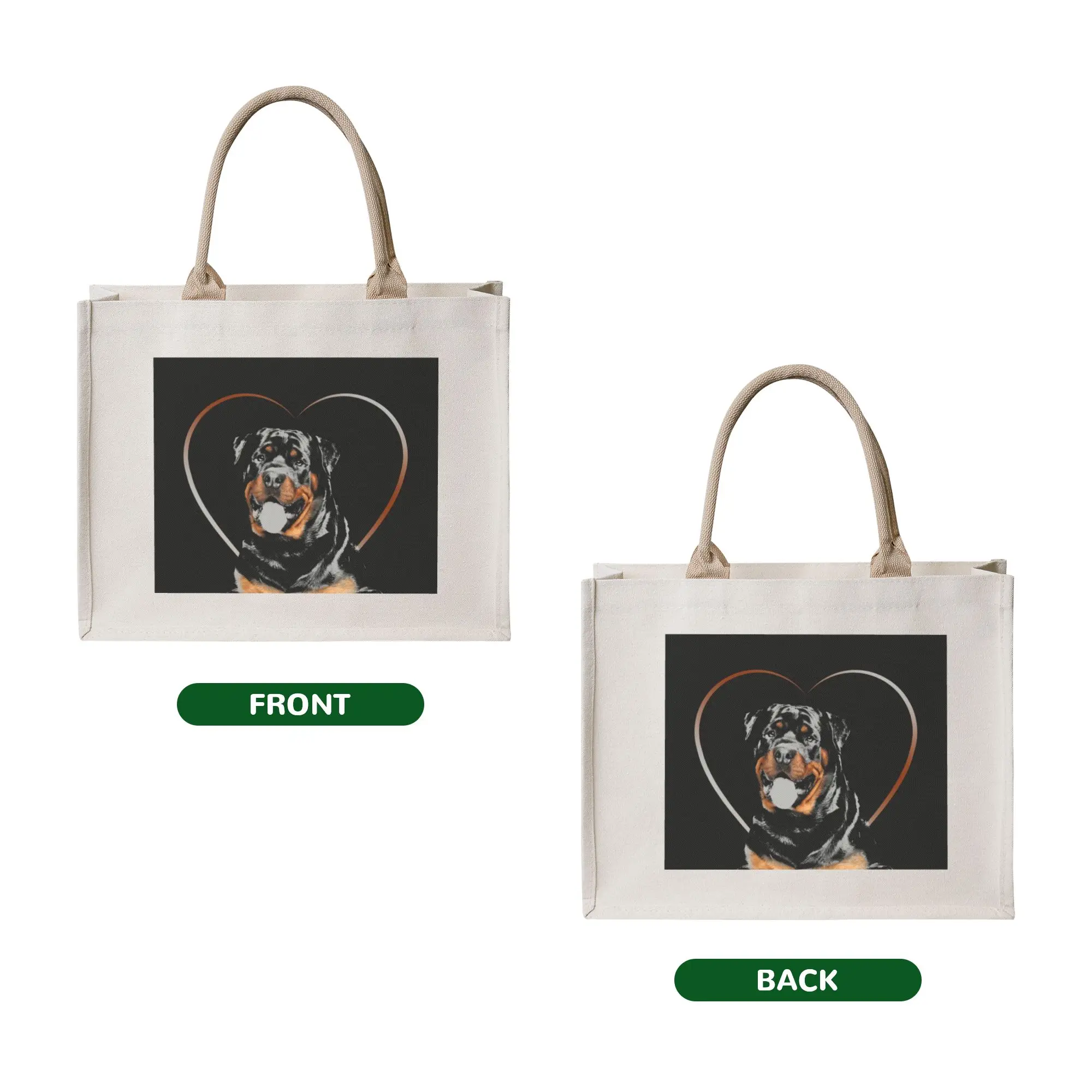 Rottweiler Grocery Shopping Bags Funny Shopper Tote Shoulder Bags Big Capacity Portable Stylish And Modern Dog Handbag