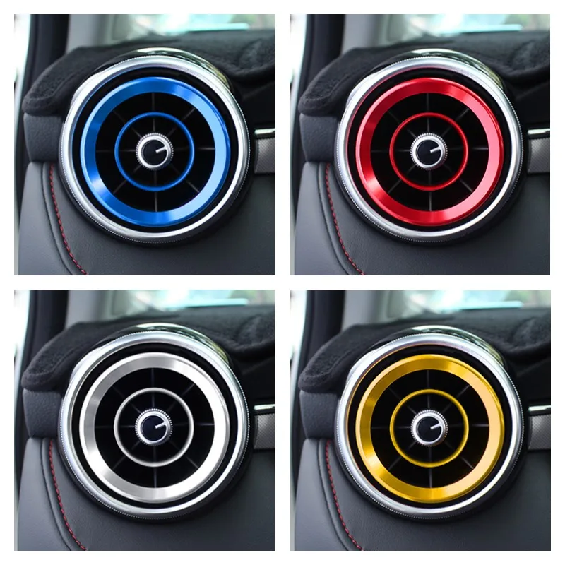 For MG ZS MG6 2017-2021 2022 2023 Accessories Car Dashboard Side Vent Ring Trim Air Conditioning AC Outlet Vent Decoration